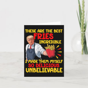 Carte Funny Trump Fast Food Humour Fries Election 2024 B