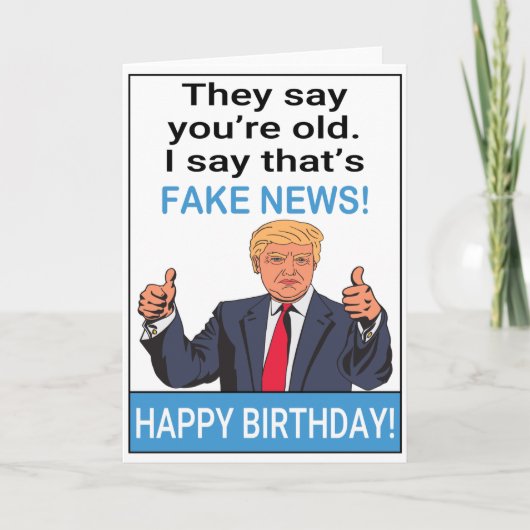 Carte Funny Trump Joyeux anniversaire (Devant)