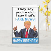 Carte Funny Trump Joyeux anniversaire (Fleur jaune)