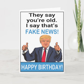 Carte Funny Trump Joyeux anniversaire