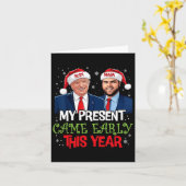 Carte Funny Trump Noël est arrivé au début de cette anné (Fleur jaune)