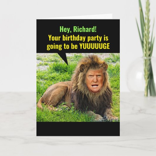 Carte Funny Trump The Lyin' King Birthday Card (Devant)