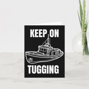 Carte Funny Tug Bateau Capitaine Graphic