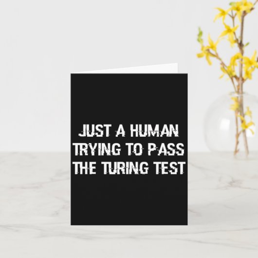 Carte Funny Turing Test Ai Geek Gift For Coder & Ner (Fleur jaune)