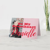 Carte Funny Tuxedo Chat Be My Sweetheart Womans Name Car (Devant)