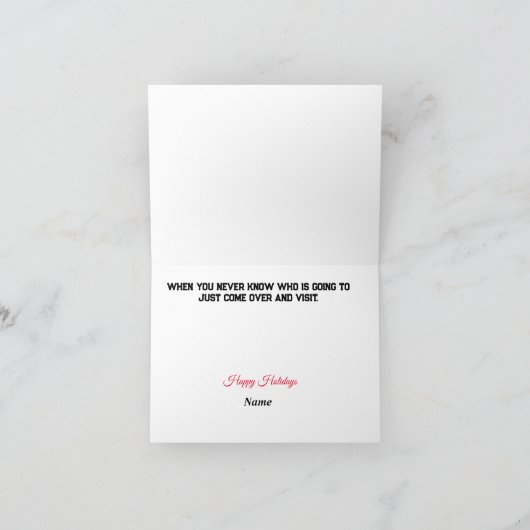 Carte Funny U.S. Border Patrol Snowman et Gnome Card (Intérieur)