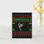 Carte Funny Ugly All I Want For Christmas Is A Contemrar (Fleur jaune)