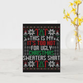 Carte Funny Ugly Christmas Sweater Too Hot Men Teens Xma (Fleur jaune)