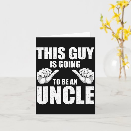 Carte Funny Uncle Design For Uncle Men First Time Uncle (Fleur jaune)