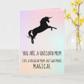 Carte Funny Unicorn StepMom Fête des mères (Fleur jaune)
