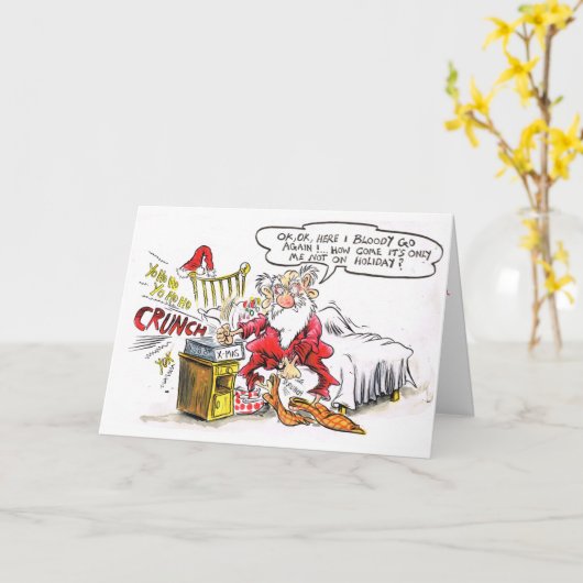 Carte Funny Unique Christmas Card (Fleur jaune)