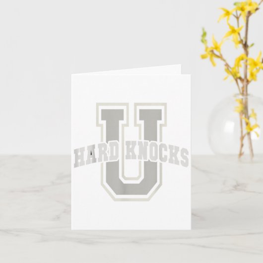 Carte Funny University Of Hard Knocks Affirmation Colleg (Fleur jaune)