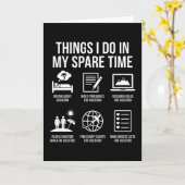 Carte Funny Vacation Lover Spare Time Travel Planning (Fleur jaune)