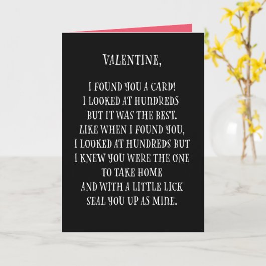 Carte Funny Valentine (Fleur jaune)