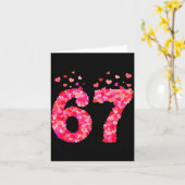 Carte Funny Valentine 6 7 Meme Boy Six Seven Hearts Gen  (Fleur jaune)