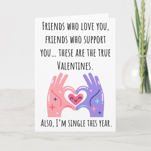 Carte Funny Valentine Je suis célibataire cette année pl (Devant)