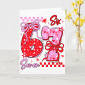 Carte Funny Valentine’s Day 67 Meme 6 7 Valentine Bow He (Fleur jaune)