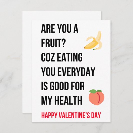 Carte Funny Valentines Day (Devant / Derrière)