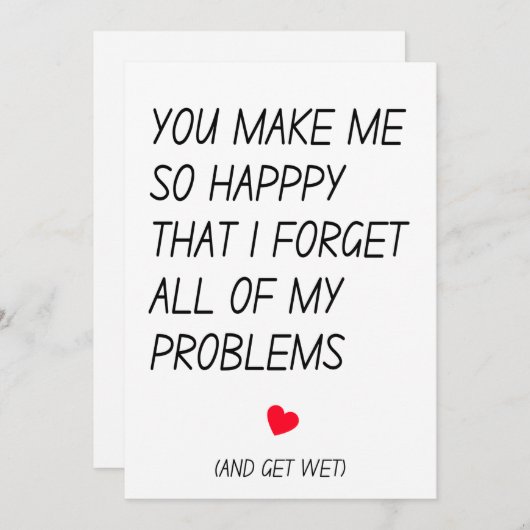 Carte Funny Valentines Day (Devant / Derrière)