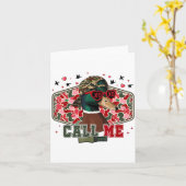 Carte Funny Valentine's Day Boy Duck Hunting Call Me Tod (Fleur jaune)