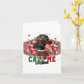 Carte Funny Valentine's Day Boy Duck Hunting Call Me Tod (Fleur jaune)