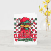 Carte Funny Valentine's Day Boy Duck Hunting Call Me Tod (Fleur jaune)