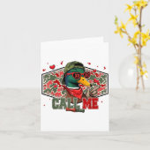 Carte Funny Valentines Day Call Me Duck Hunting Men Wome (Fleur jaune)