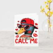 Carte Funny Valentines Day Call Me Duck Hunting Men Wome (Fleur jaune)