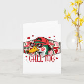 Carte Funny Valentines Day Call Me Duck Hunting Men Wome (Fleur jaune)
