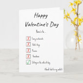 Carte Funny Valentines Day Card (Fleur jaune)