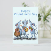 Carte Funny Valentine's Day Card Romantic Musical Mouse (Debout devant)