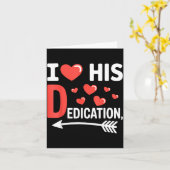 Carte Funny Valentine's Day Couple Matching I Love His D (Fleur jaune)