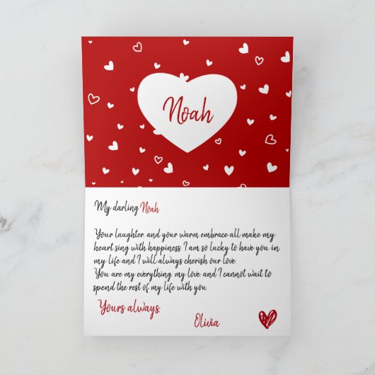 Carte Funny Valentines Day Random Guy Dating App Card (Intérieur)