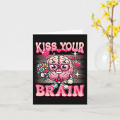 Carte Funny Valentines Test Day Embrasser votre professe (Fleur jaune)