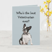 Carte Funny Veterinarian Thank (Fleur jaune)