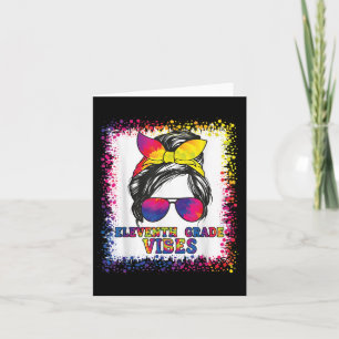 Carte Funny Vibes 11e Année Messy Bun Retour À L'École K