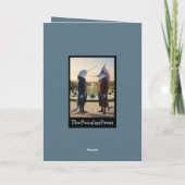 Carte Funny Victorian card anthropomorphic Narwhal theme (Dos)