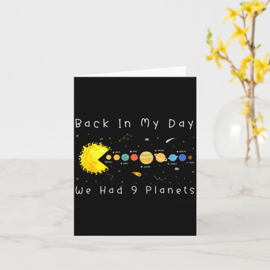 Carte Funny Video Games Back In My Day We Had Nine Plane (Fleur jaune)