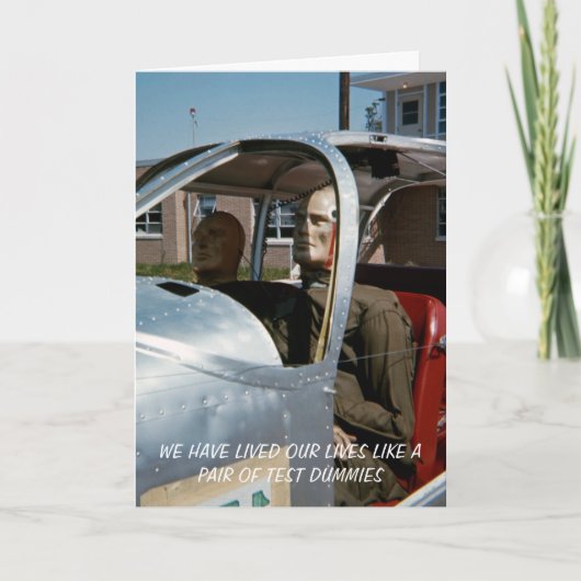 CARTE FUNNY VINTAGE TEST DUMMIES MANNEQUINN DOLL PHOTO (Devant)