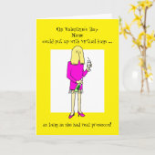 Carte Funny Virtual Hugs Prosecco Saint-Valentin (Fleur jaune)