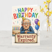 Carte Funny Warranty Expired (Fleur jaune)