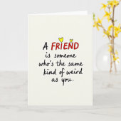 Carte Funny Weird Friend Card (Fleur jaune)