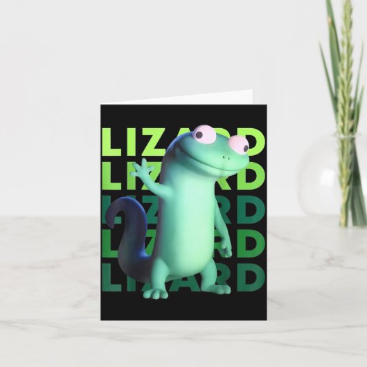 Carte Funny Weirore Lizard Meme _ 3d Surreal Animal (Devant)