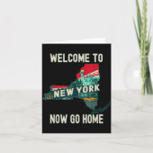 Carte Funny Welcome To New York Retro Design, Funny New (Devant)