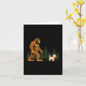 Carte Funny West Highland White Terrier Westie Bigfoot D (Fleur jaune)