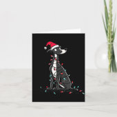 Carte Funny Whippet Christmas Graphics Dog Lights Lover  (Devant)