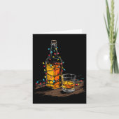 Carte Funny Whiskey Christmas Graphics Lights Lover Long (Devant)