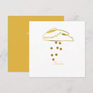Carte Funny White Gold Prosperity Cloud Card