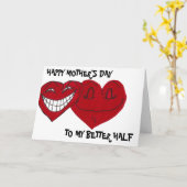 Carte FUNNY WIFE'S MOTHER'S DAY (Fleur jaune)