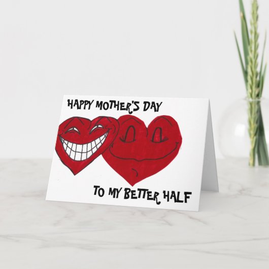 Carte FUNNY WIFE'S MOTHER'S DAY (Devant)